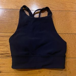 lululemon black crop tank top